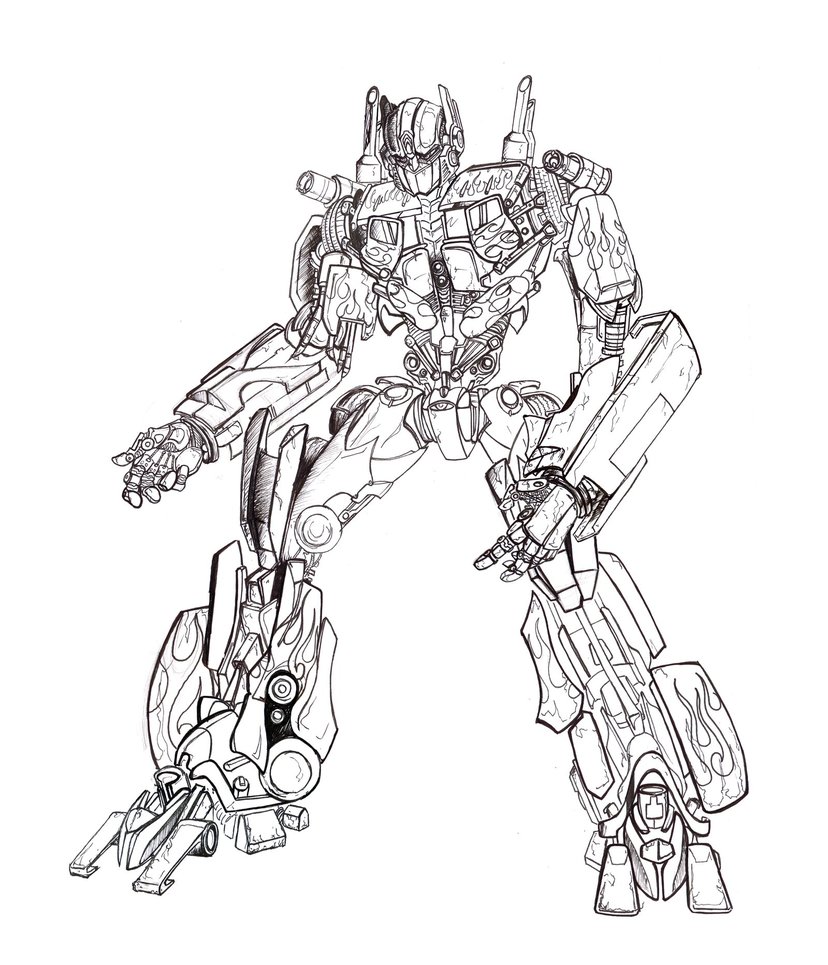 828x965 Optimus Prime Coloring Pages Printable Free In Transformers Adult