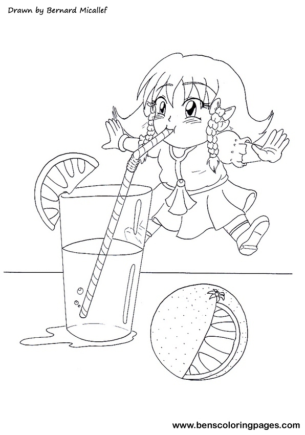 596x850 Fruit Juice Coloring Book