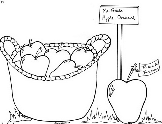 570x435 Rosh Hashanah Coloring Pages For Kids