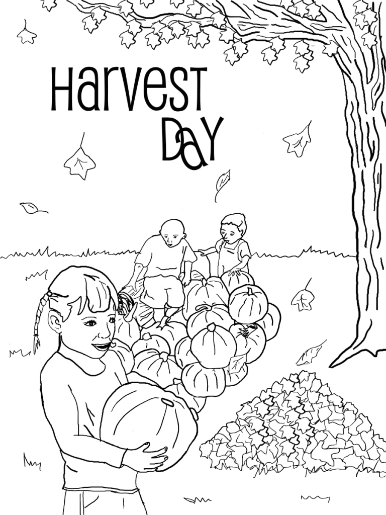768x1024 Successful Harvest Coloring Pages Attractive Pictures Apple