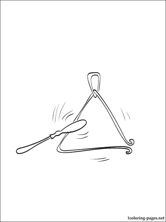 560x750 Instrument Coloring Sheets Instrument Coloring Pages Triangle