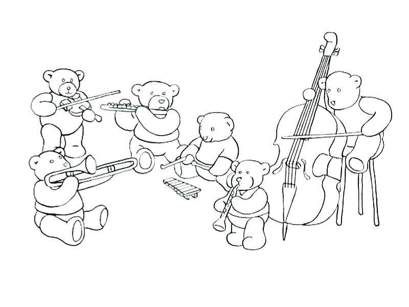 800x600 Orchestra Coloring Pages Instruments Coloring Pages Symphony