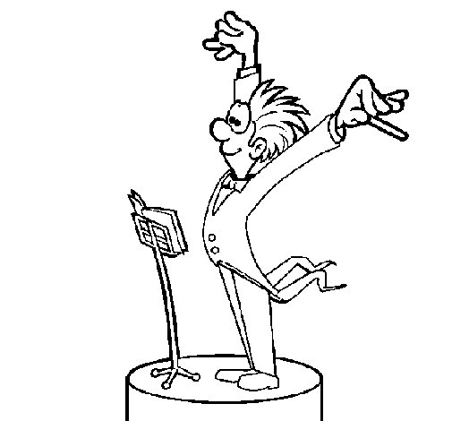 505x470 Orchestra Conductor Coloring Page