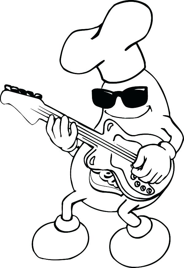 600x875 String Instruments Colouring Pages Instrument Coloring Sheets