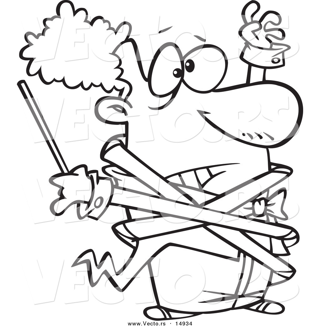 1024x1044 Vector Of A Cartoon Orchestra Conductor Tangled In His Jacket