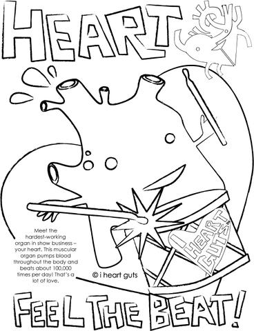 368x480 Heart Coloring Page I Heart Guts