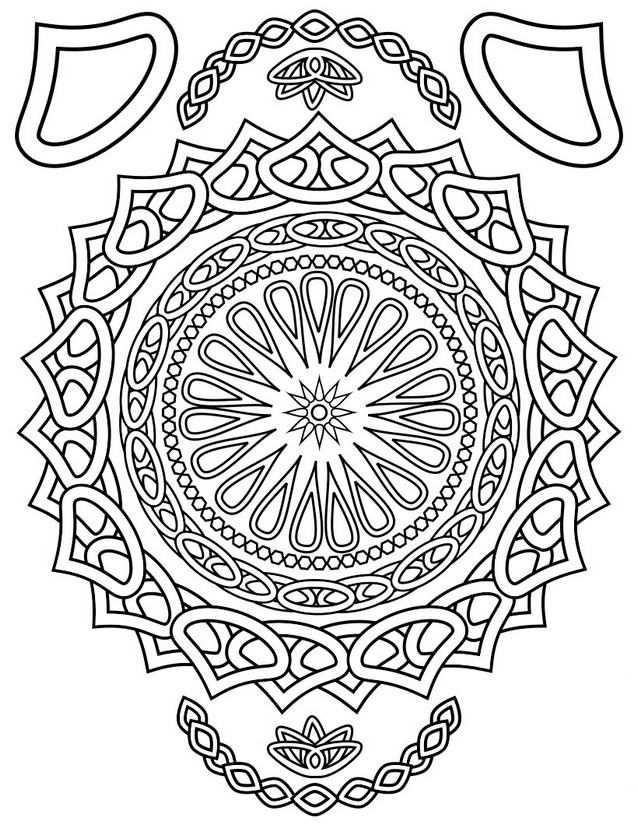 638x825 Adult Coloring Page Arab World Oriental Mandala 1