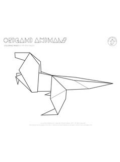 238x320 Origami Animal Coloring Pages