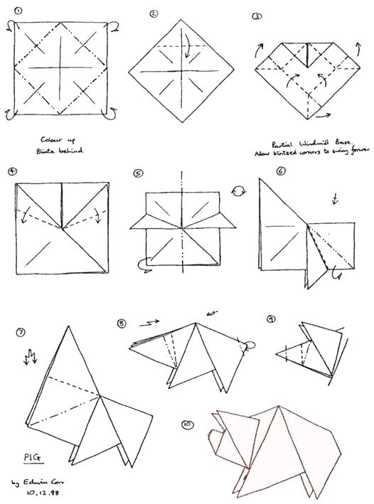 526x709 Origami Diagrams Animals Origami Animal Coloring Pages Origami