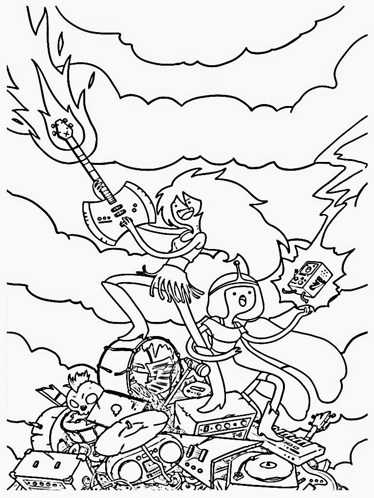768x1024 Best Cartoon Network Adventure Time Coloring Pages Printable Pict