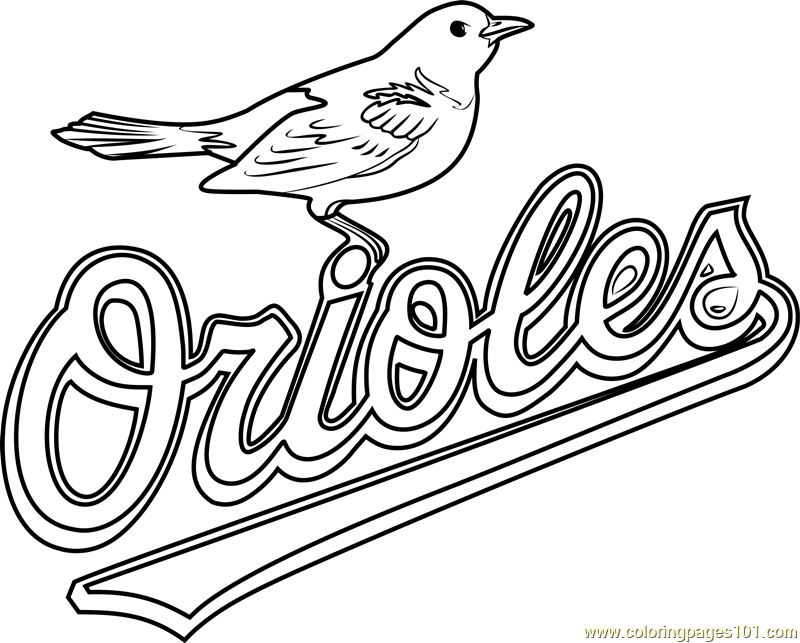 800x643 Baltimore Orioles Logo Coloring Page