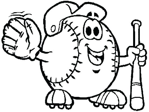 600x451 Baseball Player Coloring Page