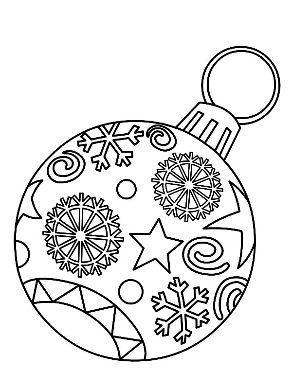 600x800 Christmas Ornament Coloring Page