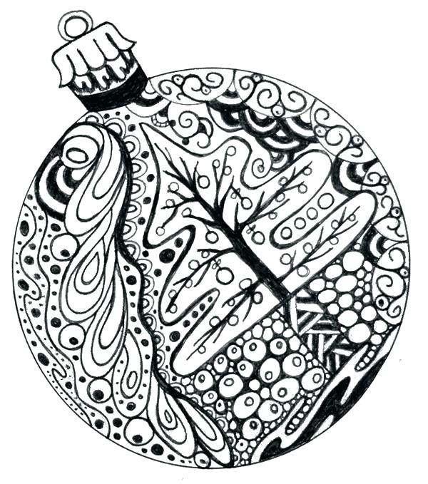 600x679 Ornament Coloring Page Ornaments Coloring Pages Pickle Ornament