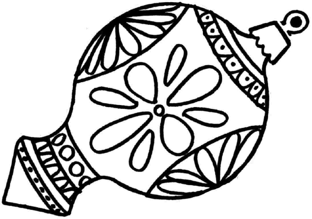 1093x770 Best Christmas Ornament Coloring Pages Templates Archives Free