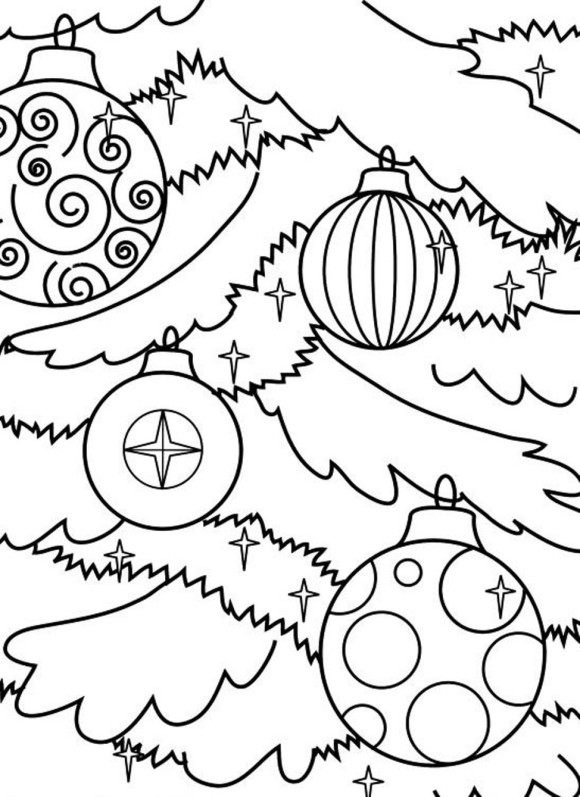 580x797 Christmas Ornament Coloring Page Wallpapers9