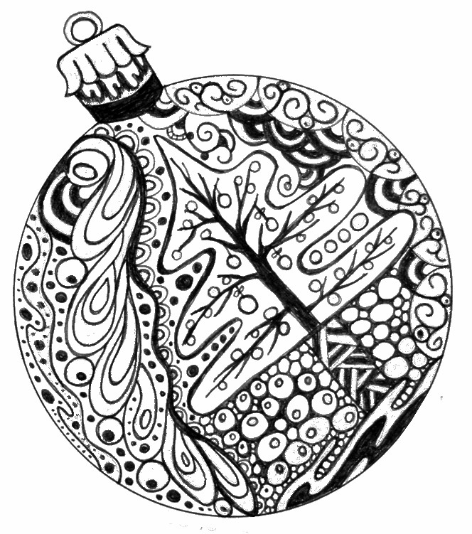 664x751 Zentangle Christmas Coloring Pages Best Photos Of Zentangle