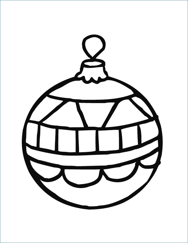 612x792 Ball Christmas Ornament Christmas Coloring Page