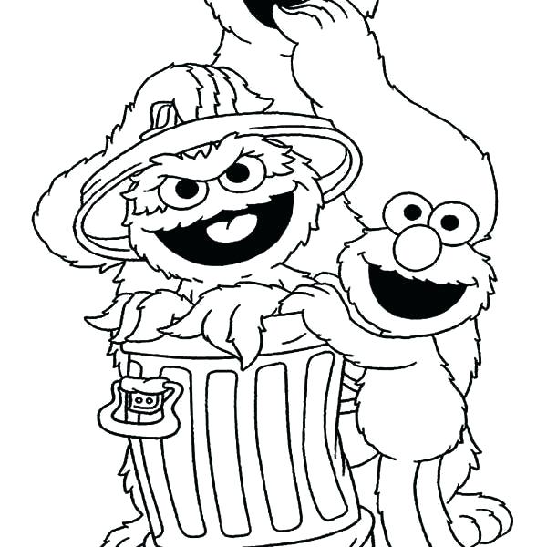 600x600 Oscar The Grouch Coloring Page Coloring Pages Coloring Pages Free