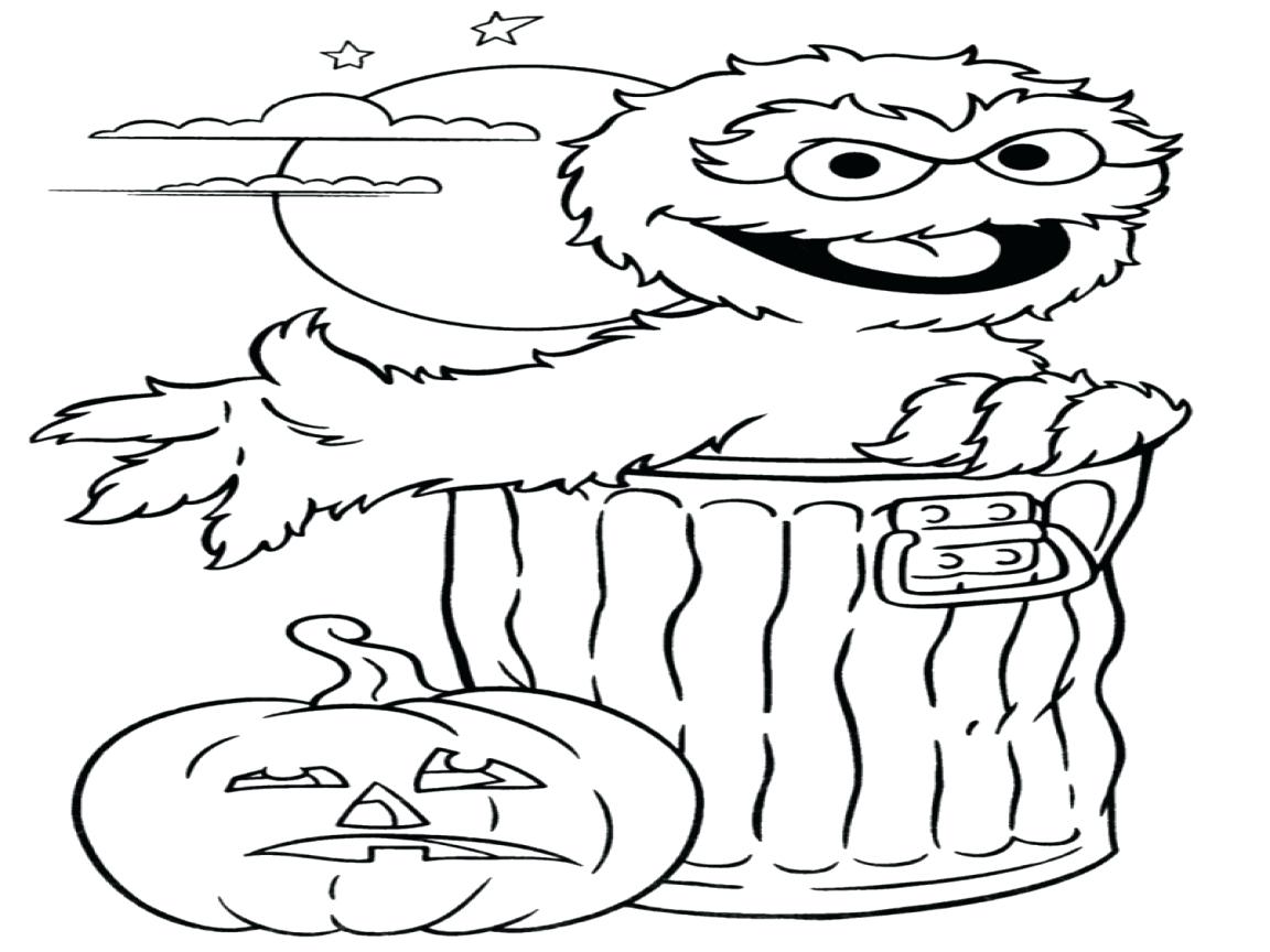 1152x864 Oscar Sesame Street Halloween Coloring Pages Thanksgiving Food