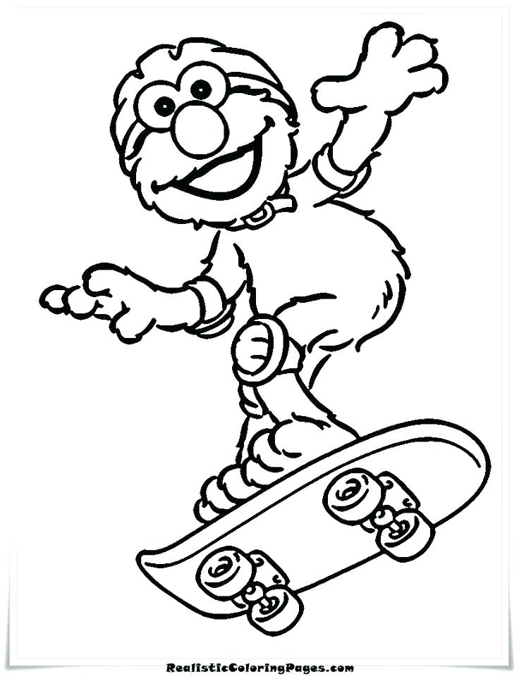 736x960 What Color Is Oscar The Grouch The Grouch Coloring Page Sesame