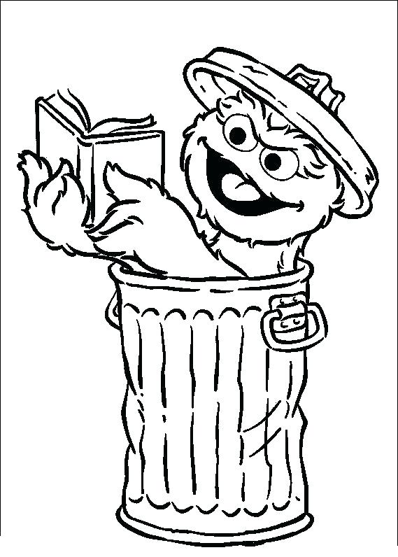 569x796 Astonishing Oscar The Grouch Coloring Page Marvelous The Grouch