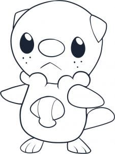226x302 Oshawott Coloring Pages Oshawott Pokemon Colouring Pages