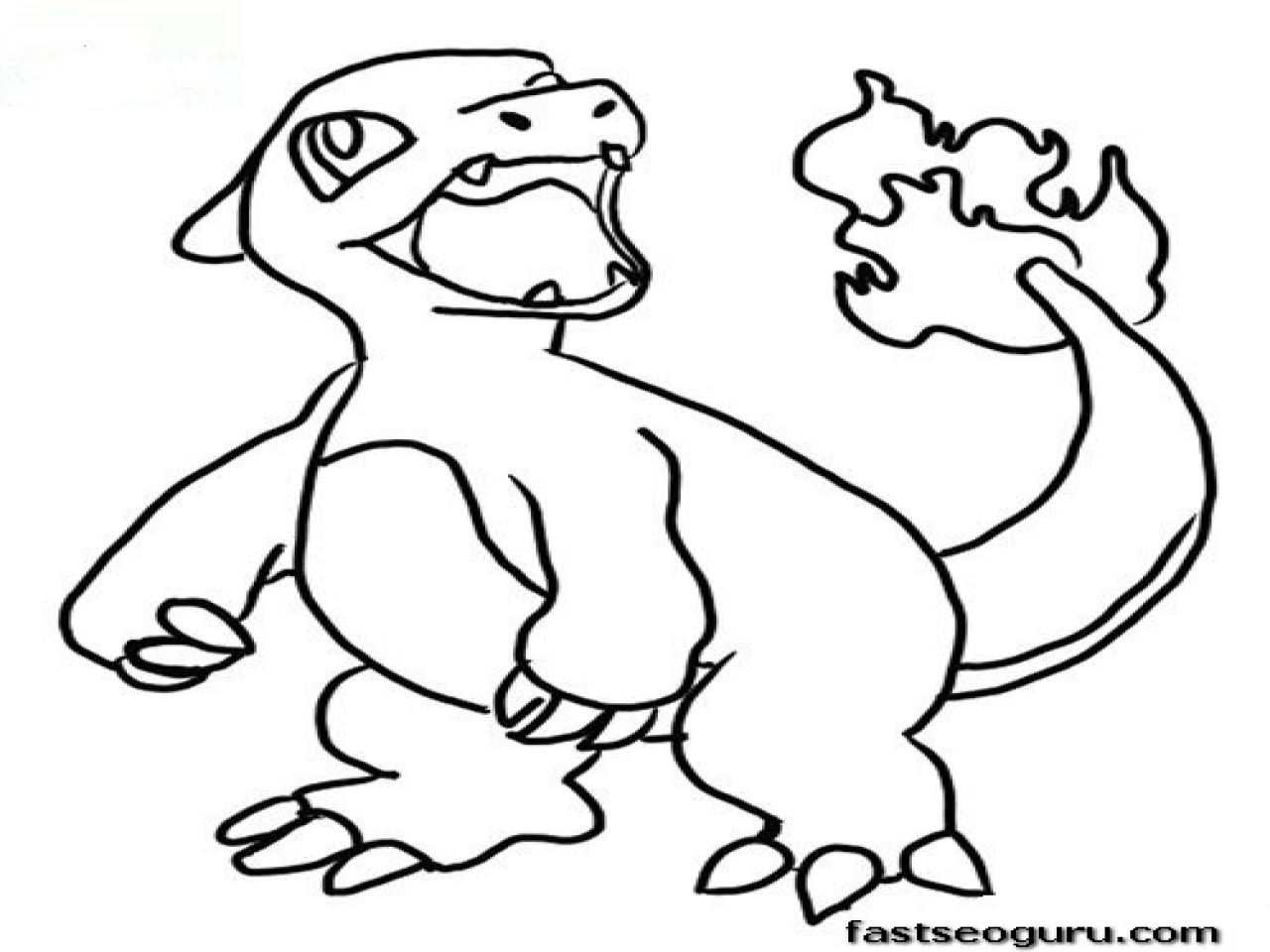 1280x960 Charmeleon Coloring Sheets Page Pages