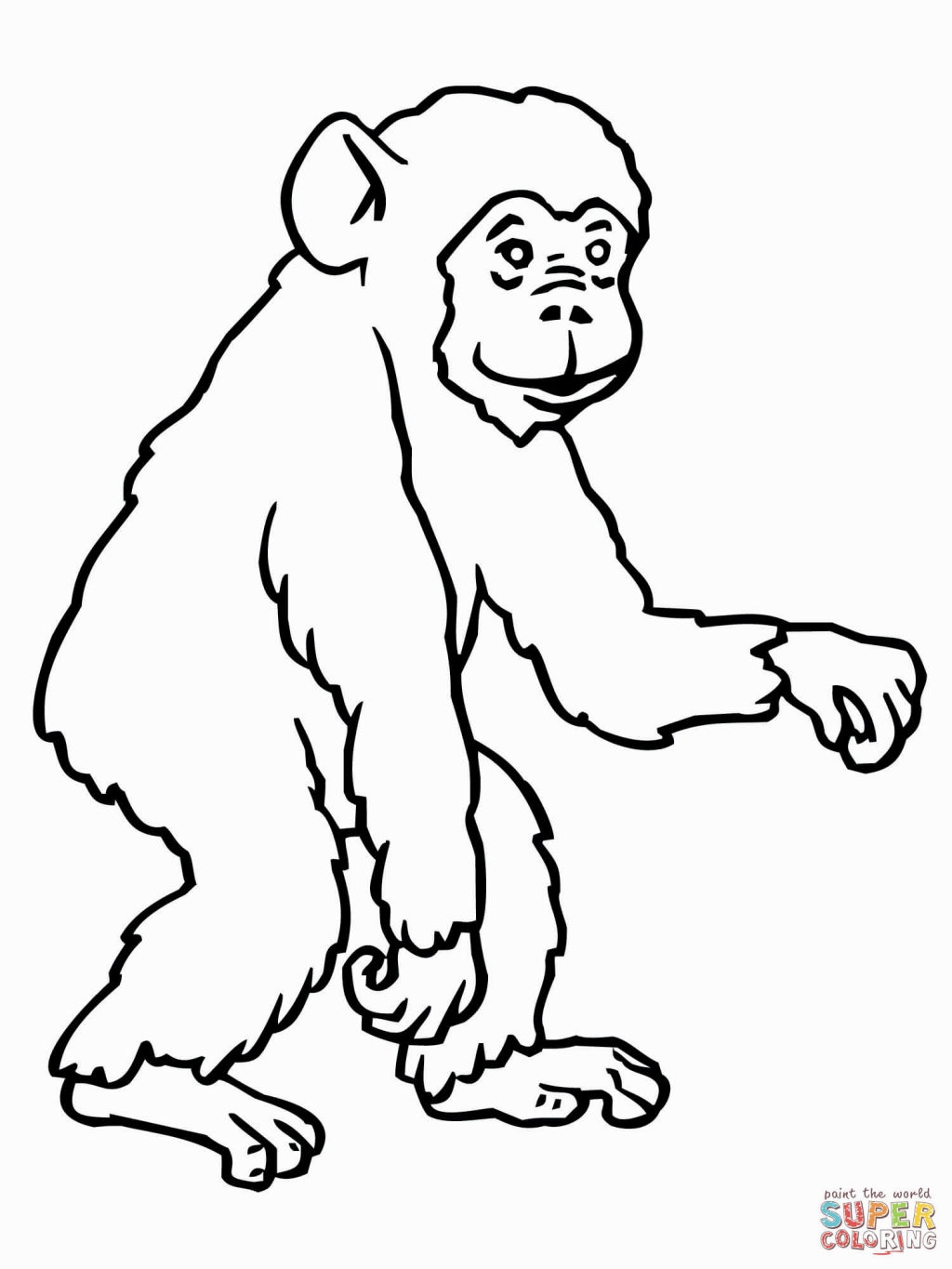 1024x1365 Chimpanzee Coloring Page Coloring Pages New Coloring Sheets