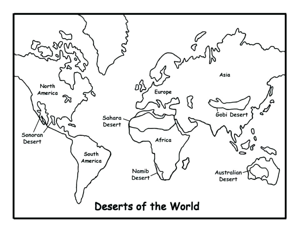 960x741 Africa Map Coloring Pages Medium Size Map Coloring Pages