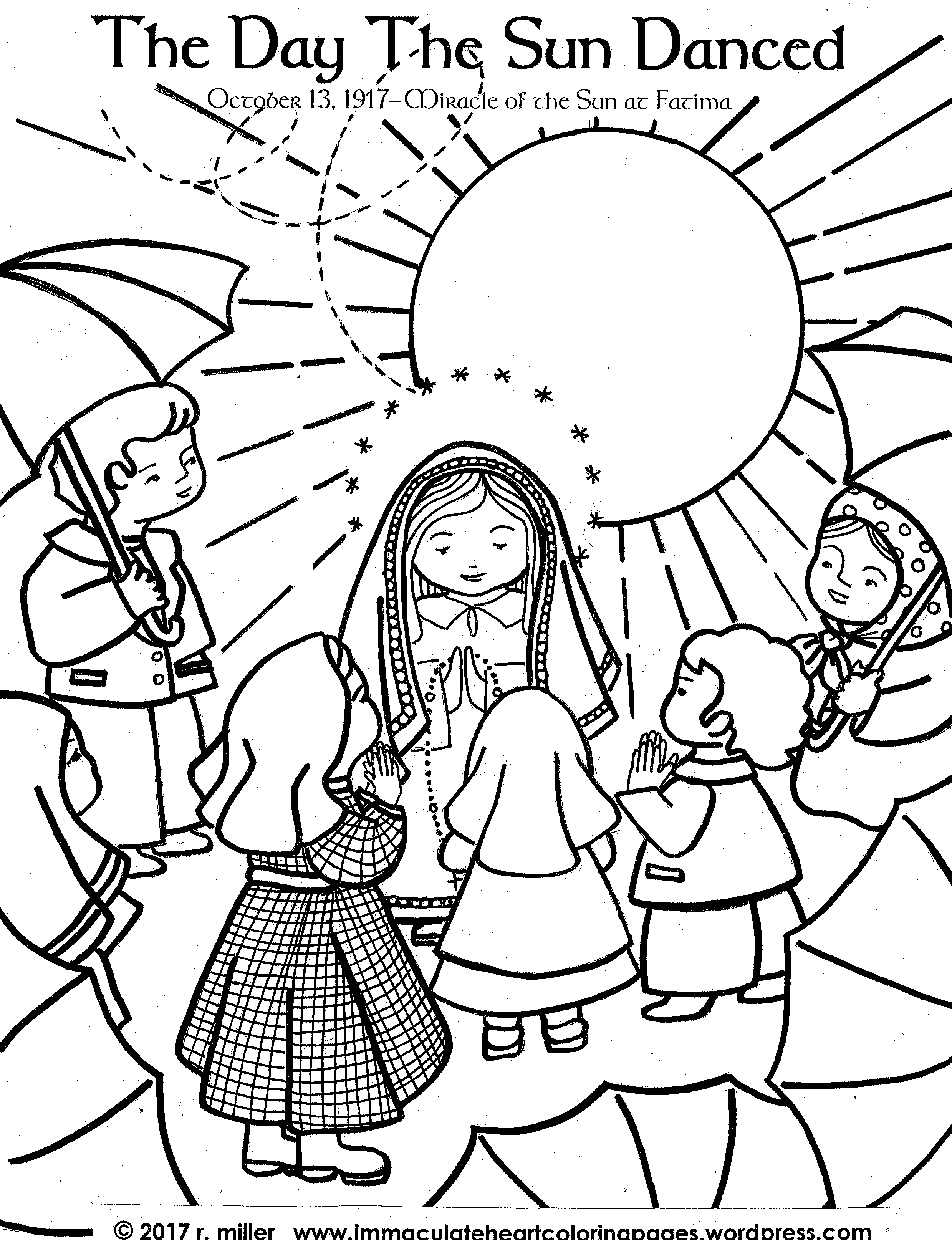 2479x3229 Our Lady Immaculate Heart Coloring Pages