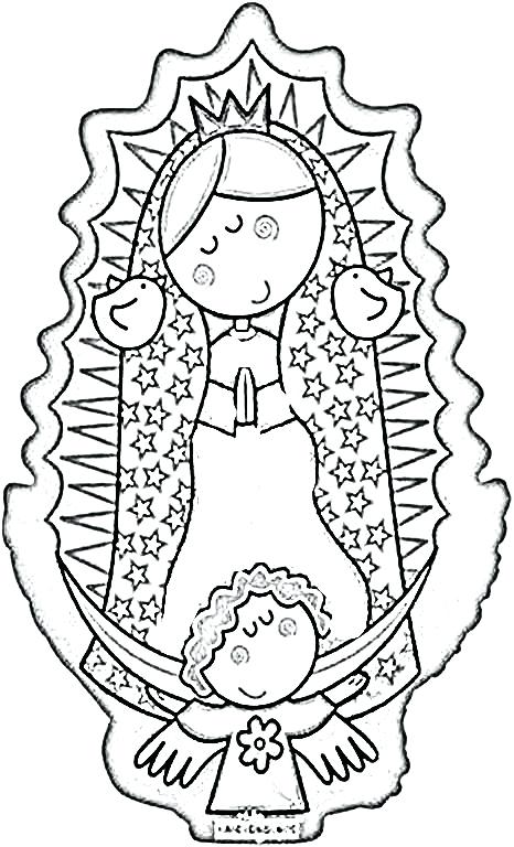 466x768 Coloring Virgin Of Coloring Pages Our Lady Of Lady Of Guadalupe