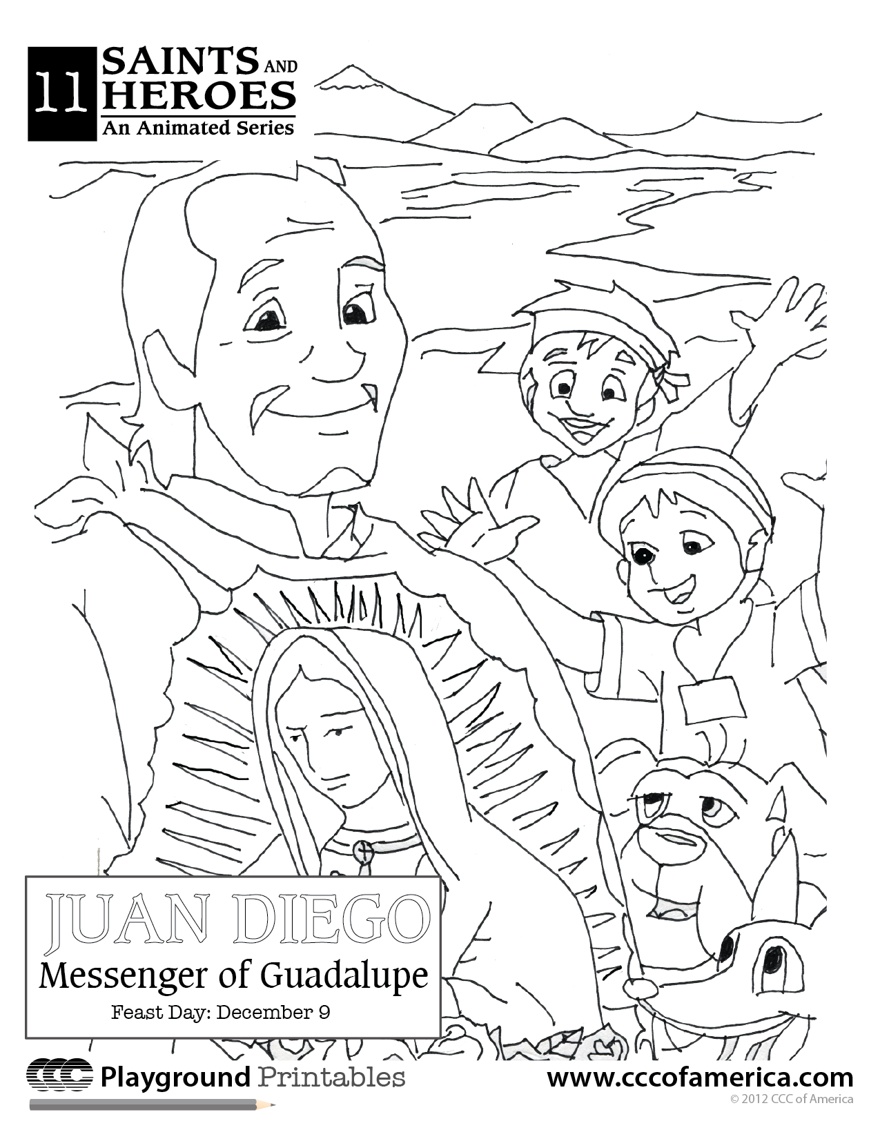 1275x1650 Happy Feast Day Of Our Lady Of Guadalupe Coloring Page Entertain