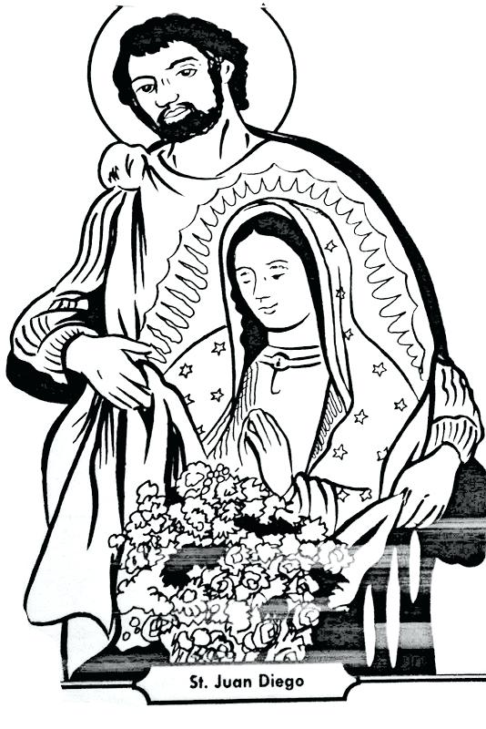 534x800 Juan Diego And Our Lady Of Guadalupe Coloring Pages Coloring Pages