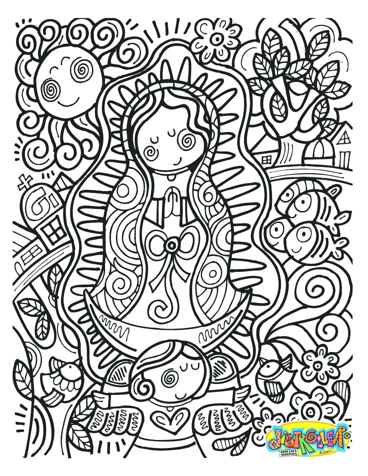 736x952 Our Lady Guadalupe Coloring Page Of Pages St Fuhrer Von