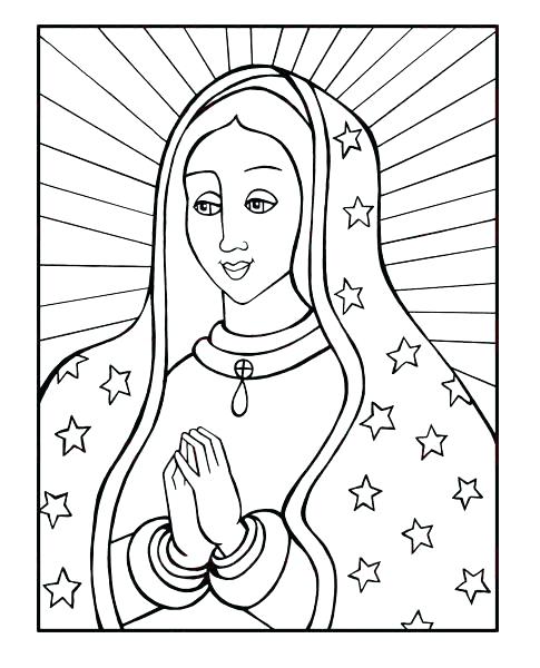 485x600 Our Lady Of Guadalupe Coloring Page Our Lady Of Coloring Page