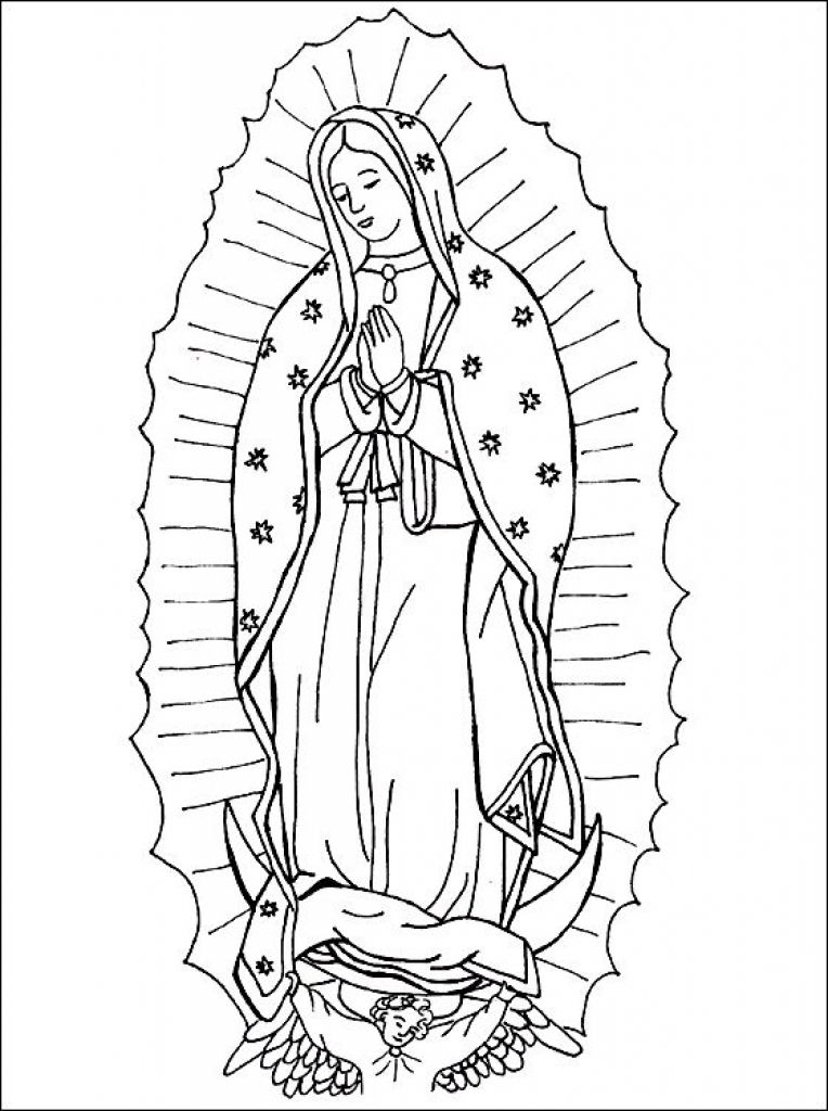 764x1024 Our Lady Of Guadalupe Coloring Page Our Lady Of Guadalupe