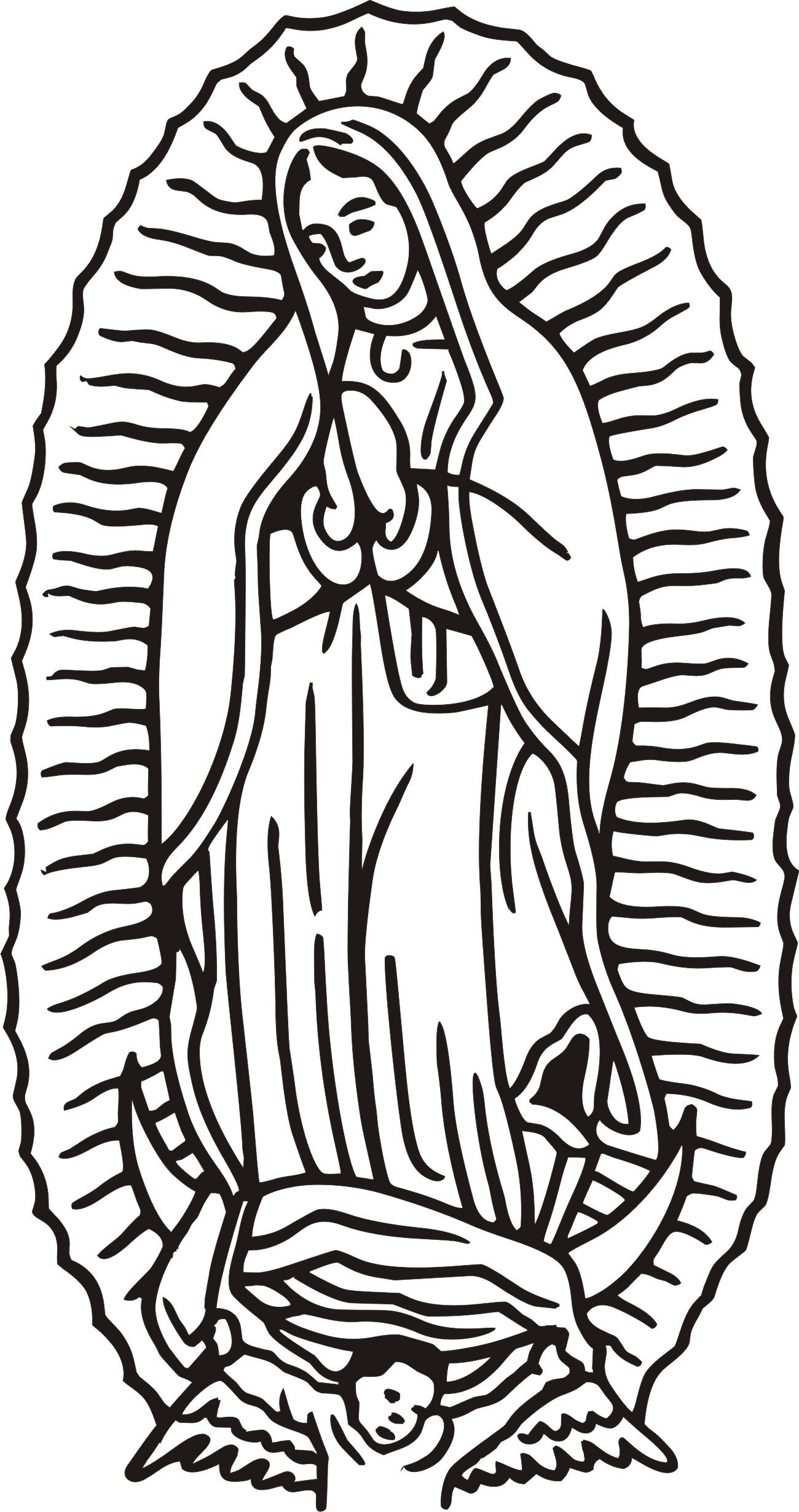 1300x2461 42 Awesome Free Our Lady Of Guadalupe Clip Art Zibbet Ideas