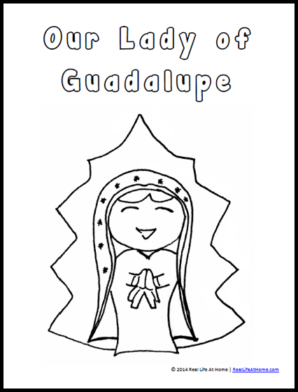426x560 Our Lady Of Guadalupe Coloring Page (And Activities) Free