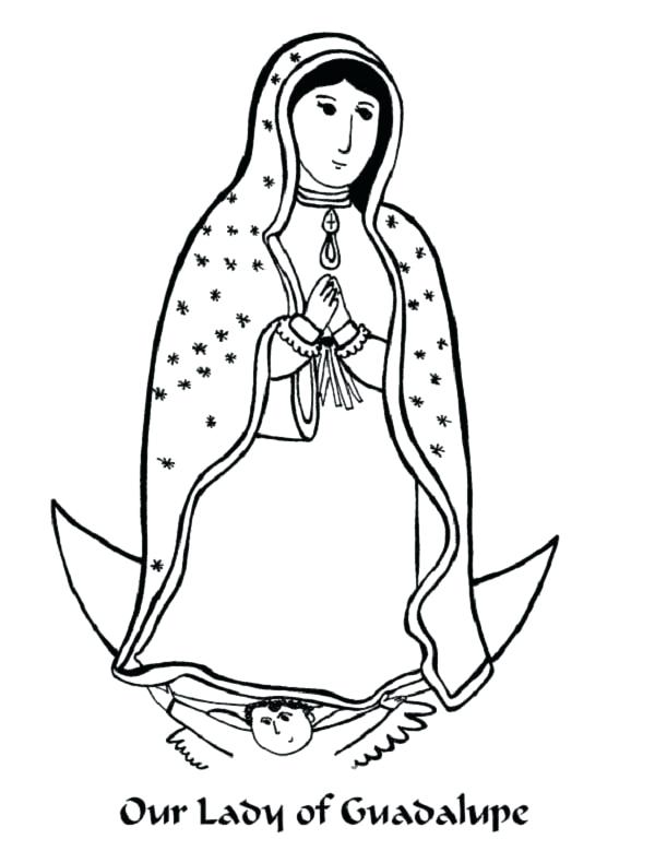 600x790 Virgen De Guadalupe Coloring Pages Our Lady Of Coloring Pages Page