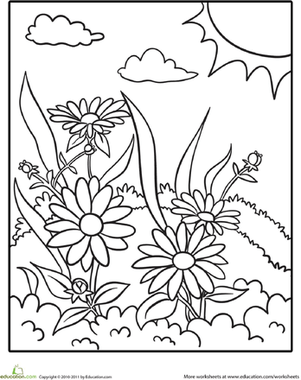 301x380 Outdoor Scene Coloring Pages