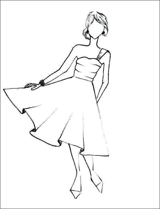 560x730 Dress Coloring Page Barbie Dresses Coloring Pages Printable Dress