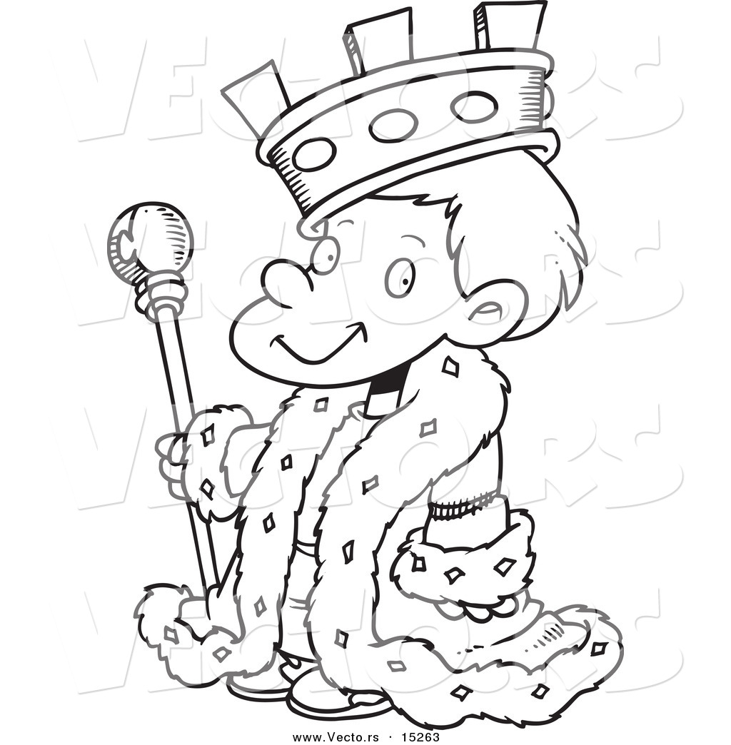 1024x1044 Coloring Pages King Vector Of A Cartoon Boy Page Outline By