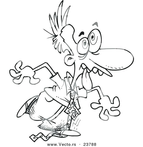 600x620 Person Outline Coloring Page Person Coloring Sheet Vector