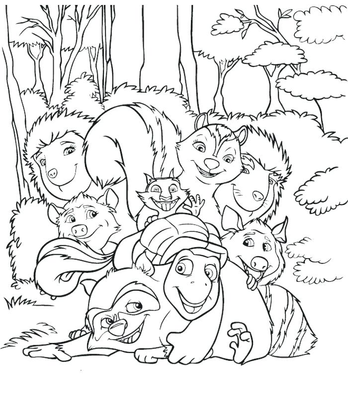 700x800 999 Coloring Pages Coloring Pages With Over The Hedge Coloring
