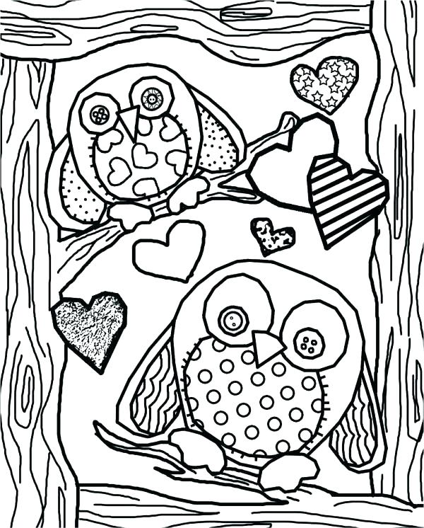 600x746 Cute Coloring Pages Of Owls Cartoon Owl Print Free Printable Page