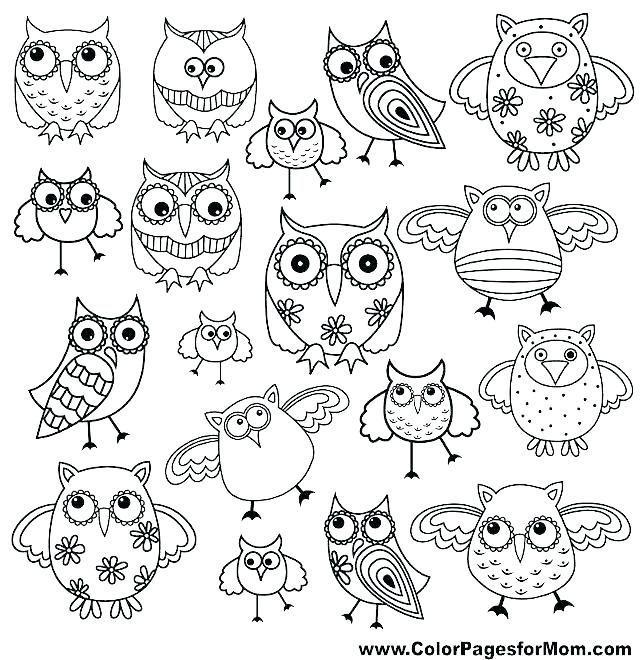 640x660 Coloring Pages Of Owls Owls Coloring Pages Plus Coloring Pages