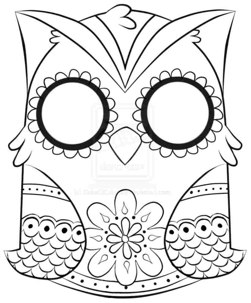 819x990 Cute Owl Coloring Pages Owls Free Ribsvigyapan Com In For Girls
