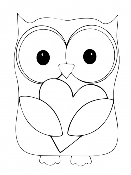 262x350 Valentin Day Owl Hugging A Heart