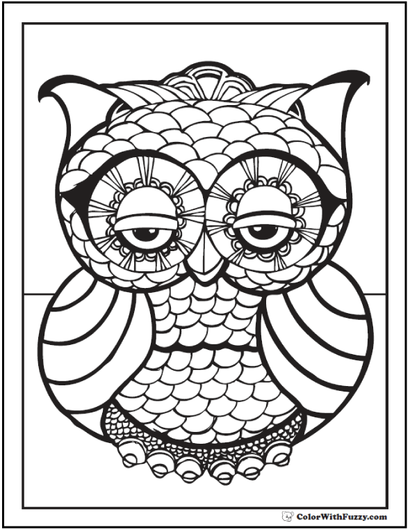 590x762 Geometric Coloring Pages To Print And Customize